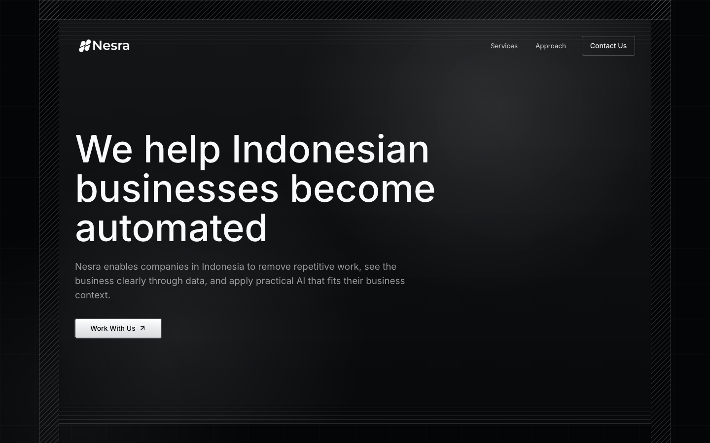 Nesra demo homepage screenshot