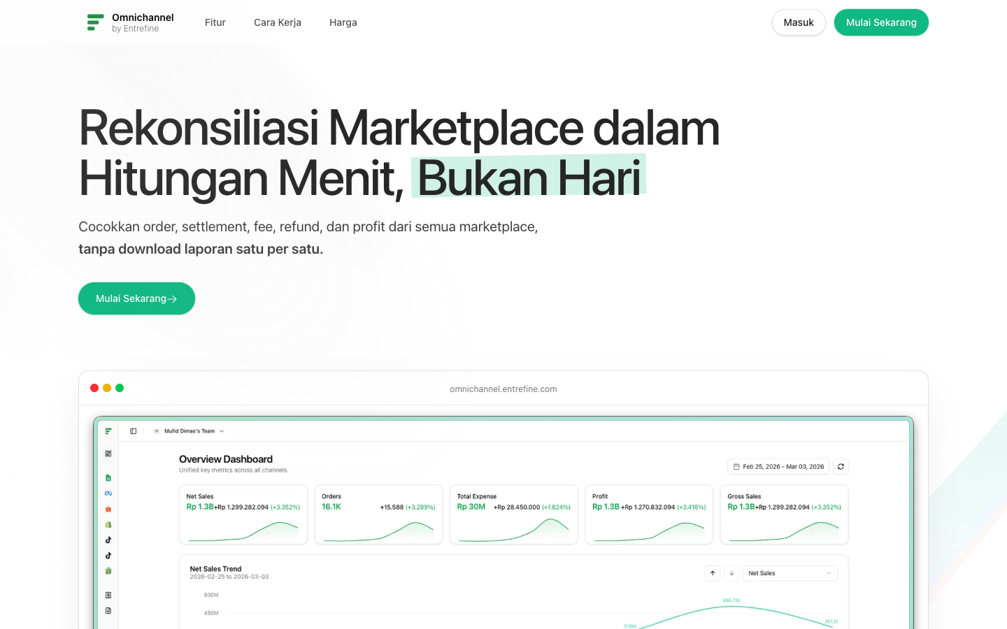 Omnichannel demo homepage screenshot